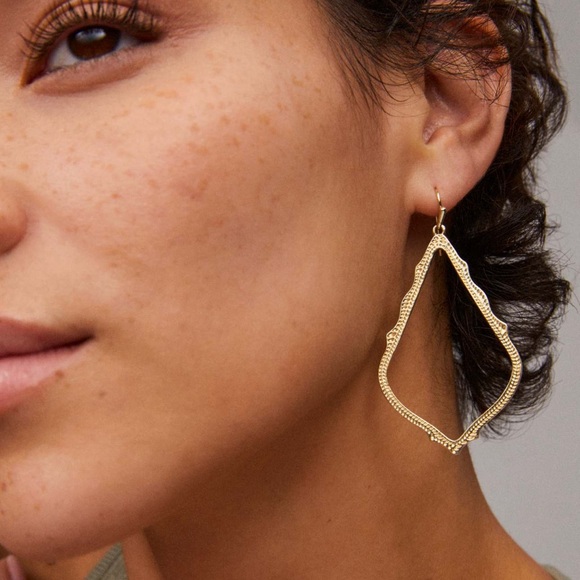 Kendra Scott Large Sophee 14K Rose Gold Plated Drop Earrings - Picture 2 of 5